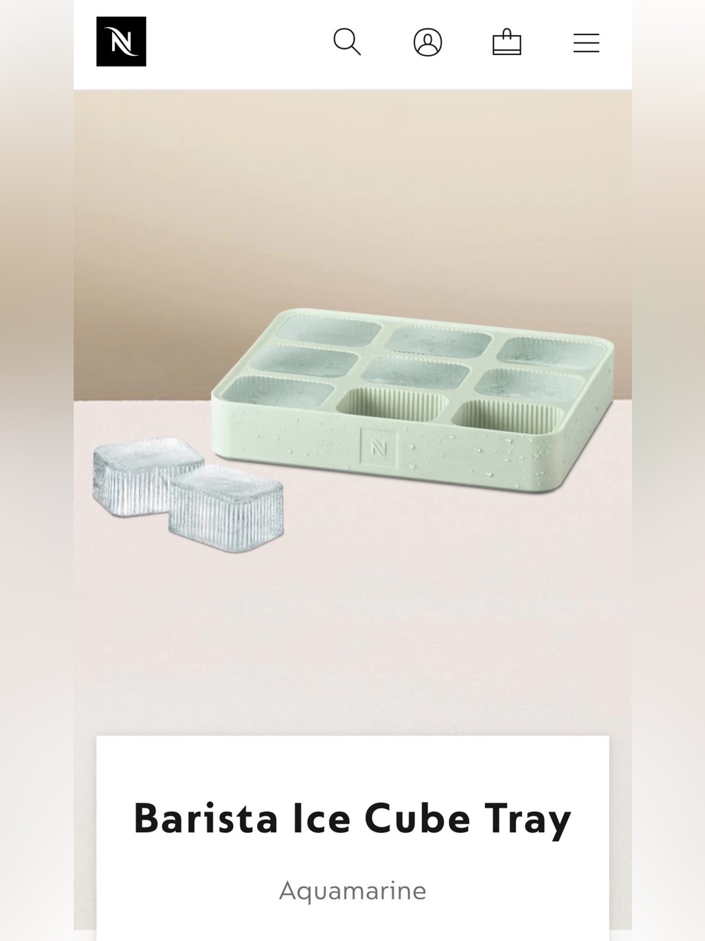 Nespresso Barista Collection Barista Ice Tray - Aquamarine